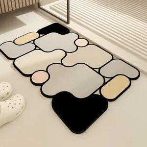 Household Non Slip Bathroom anti-slip floor mats diatom mud special-shaped absorbent doorway mats shower room foot mats toilet mats Diatomite Rug