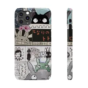 Exclusive Totoro Phone Case, Kawaii Japanese Anime Design iPhone Case, My Neighbor Totoro, Sanrio Collage One Piece Phone Case for iPhone 15 Pro Max 14 13 12 11 XS 7 8 Plus Mini