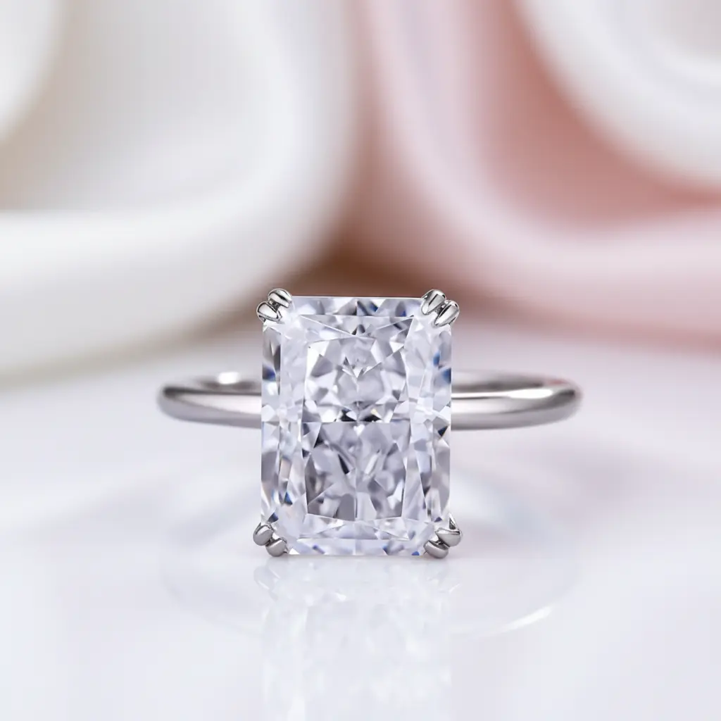 Radiant Cut Diamond Option Engagement Ring