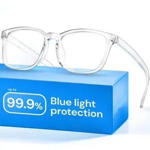 Clear Blue Light Glasses for Computer & Gaming - Anti UV Ray Lenses, Scratch-Resistant & Comfort Fit