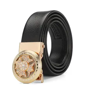 Men's Fashionable Plaid Pattern Buckles Belt, Casual Dress Adjustable Belt for Party, Daily Clothing Decor, Trendy All-match & Exquisite Elegant Classic Buckle Belt for Birthday Gift Western Cowboy Belt for Men & Women