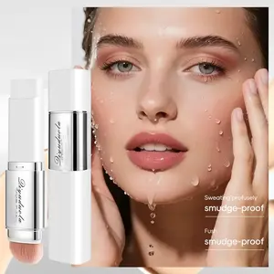 Two-In-One Brush Head Color Factor Three-Color Foundation Stick, Lightweight Moisturizing Blendable No Powder Stuck, Thin Foundation Balm