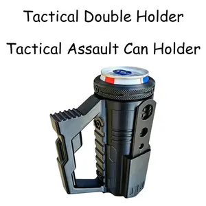 Tactical Koozie-Double Reload Can Holder, Ultra Chill System, Fits Two 12oz Slim Cans, 3D Printed, Easy Reload for Parties Tailgates