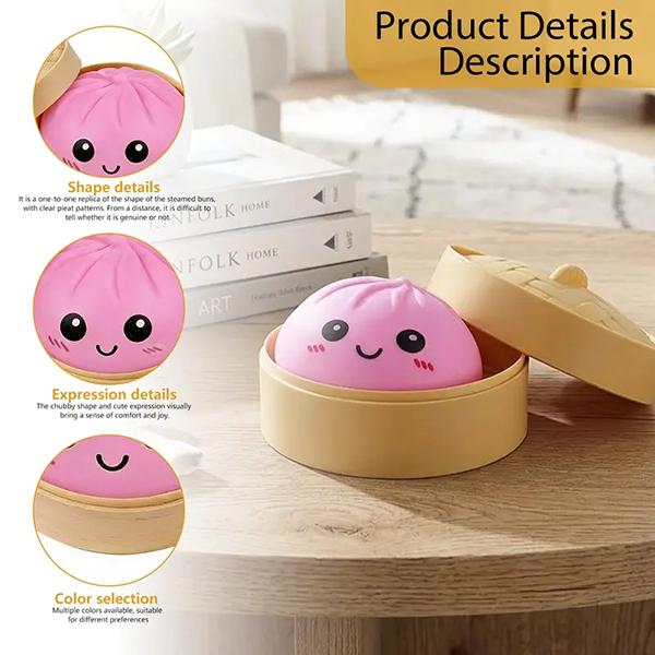 TPR Material Mini Dumpling Squishies Fidget Toy - Cute Steamer Box Packaging, Summer Vibe Kids' Stress Relief Gift for Party Bags & Festive Supplies TPR Material Mini Dumpling Squishies Fidget Toy - Cute Steamer Box Packaging, Summer Vibe Kids' Stress Relief Gift for Party Bags & Festive Supplies