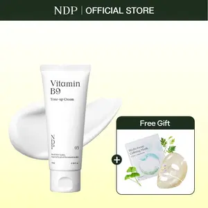 NDP Vitamin B9 Tone-Up Cream - Hydrating, Moisturizing, Lightweight Korean Daily BB/CC Cream for Sensitive Skin, Brightening Calming Primer, Redness-Reducing, 12-Hour Moisture, 95% Pure Cica Extract, 2.19 fl oz, Hydrate