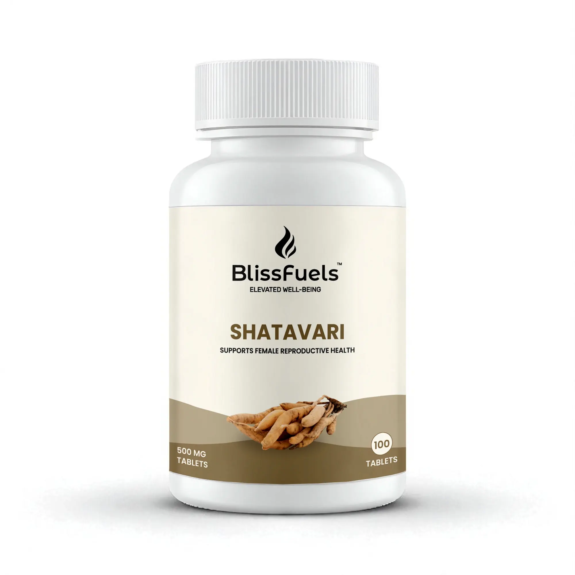 BlissFuels Shatavari Dietary Supplement Tablets - Traditional Herbal Support for Daily Wellness (100 Tablets)