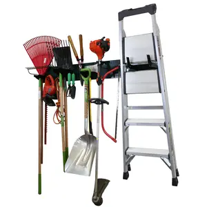 Garage Storage Lawn & Garden Tool Organization Wall Organizer Rack - Green Pegboard with Accessories