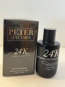 Peter Jacobs 24K HOMBRE LEather Homme 3.4 oz / 100 ml Eau de Parfum for Men Regular Edition Sealed Box