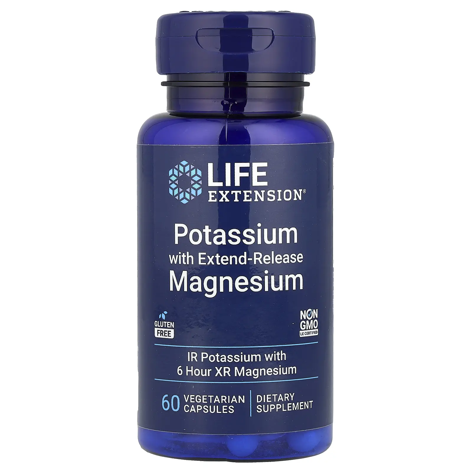 Life Extension Potassium with Extend-Release Magnesium, 60 Vegetarian Capsules