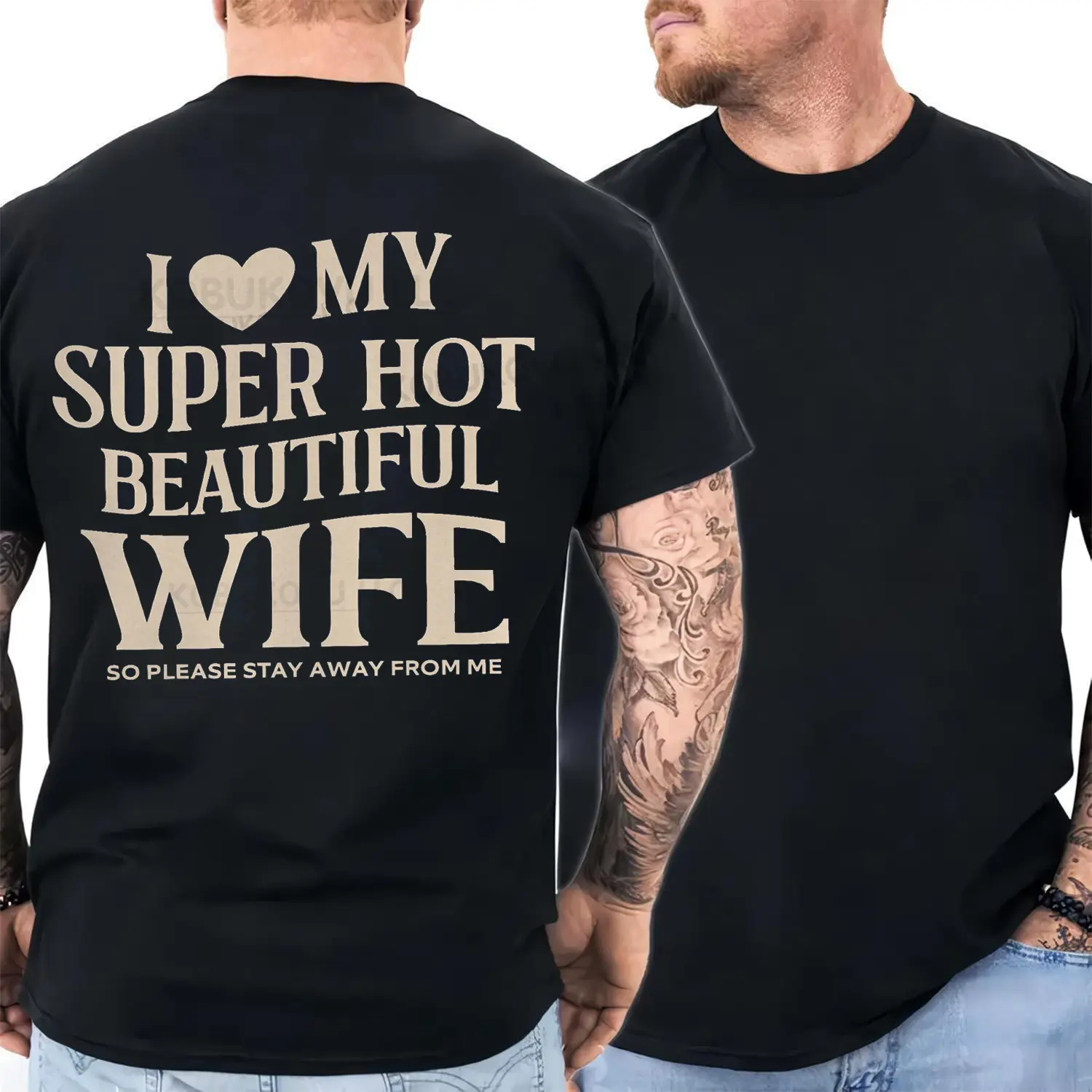 I Love My Wife T-Shirt, I Heart My Wife Shirts, Funny Husband Gift, Beach Shirts for Men, Couple Funny Saying Tee