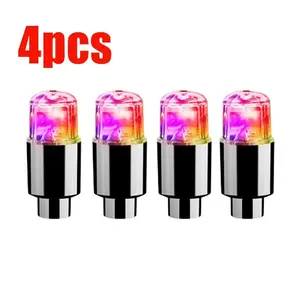 Car Hub Ambient Light Bicycle LED Tire Lights Universal Car Neon Lamp Valve Cover Lights Tire Colorful Flashing Bulb Decoration