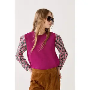 Glitter Knitted Top - Fuchsia