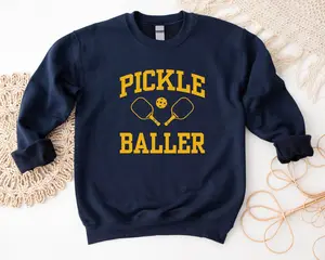 Pickle Baller Sweatshirt, Racquetball Hoodie, Pickleball Gifts, Pickle Ball Player Sweater, Pickleball Lover Gift Sweatshirt, Game Day Hoodie