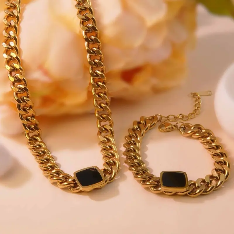 Stainless necklaces, earrings, and bracelets