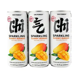 Chi Forest Sparkling Water Mango Flavor - 0 Sugar, 0 Calorie, 0 Fat - 6 Pack 330ml Cans - Refreshing Summer Drink, Viral Beverage Chi Forest Sparkling Water Mango Flavor - 0 Sugar, 0 Calorie, 0 Fat - 6 Pack 330ml Cans - Refreshing Summer Drink, Viral Beverage