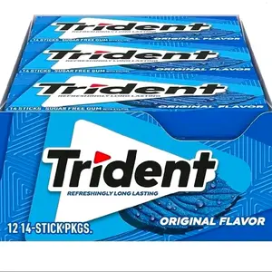 Trident Original Flavor Sugar-Free Chewing Gum, 12 Packs of 14 Pieces (168 Total Pieces)