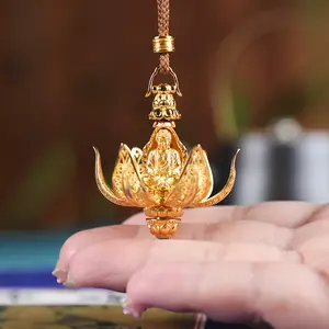 Lotus Bloom & Reveal Buddha (Gilded Copper)