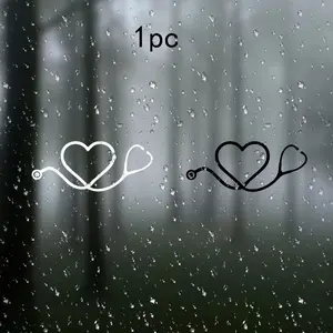 Heart Stethoscope Vinyl Decal, Doctor Nurse Emt Rn Medical Cut Sticker, Durable Adhesive Vinyl for Car Door Window Laptop Luggage Furniture Bumper