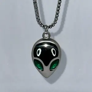 ASTRAL FATE - “Eye See You” Alien Necklace - A+ Grade Non-Tarnishing Silver Stainless Steel