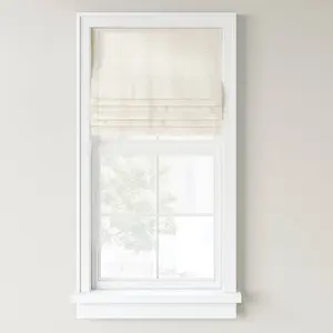1pc 27"x64" Light Filtering Cordless Jute-Like Roman Window Shade Light Orange - Threshold