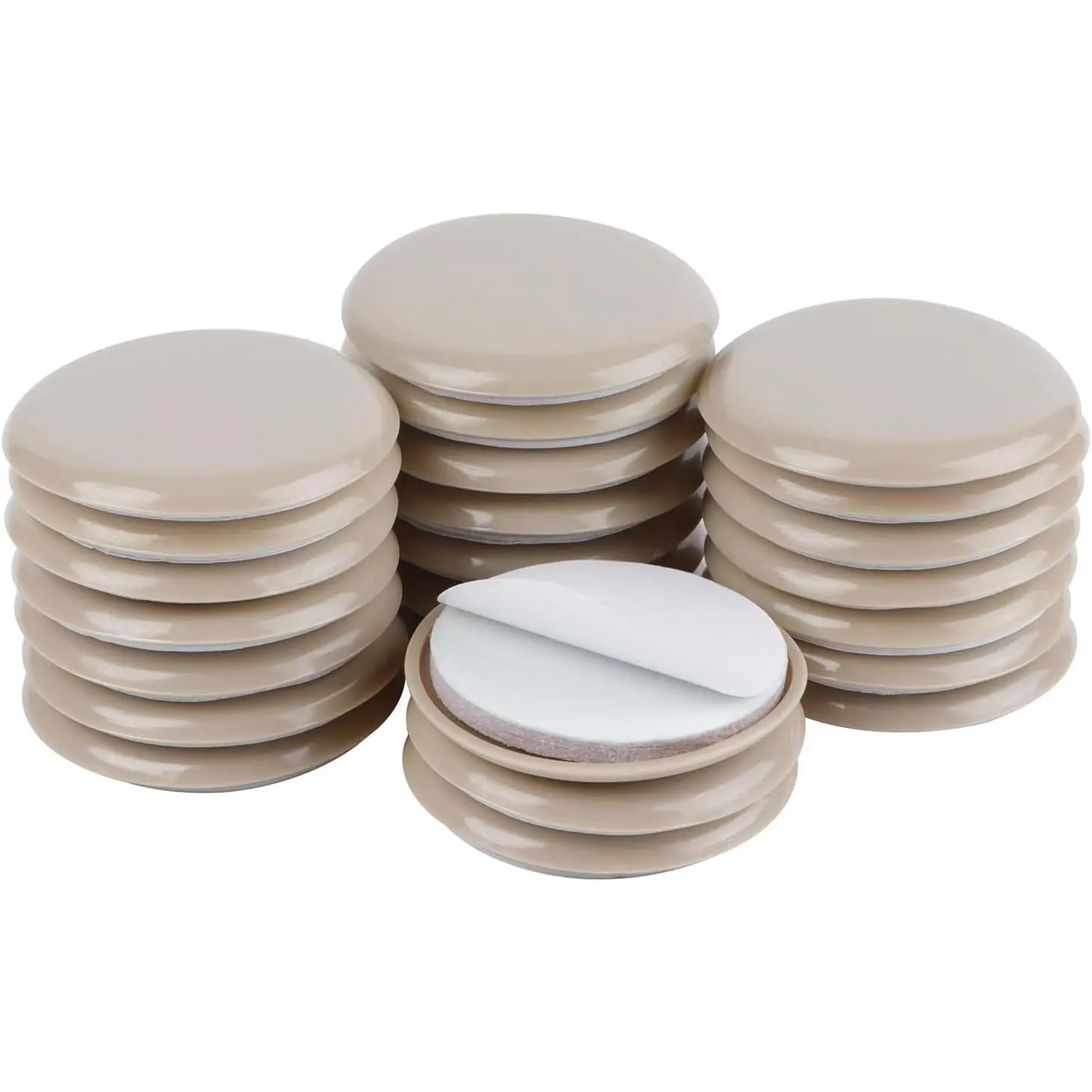 2-1/4 Inch Self-Stick Furniture Sliders,  24 count Furniture Sliders for Carpet, Self-Adhesive Furniture Glides Chair Sliders - Protect Carpet & Move Furniture Easily.