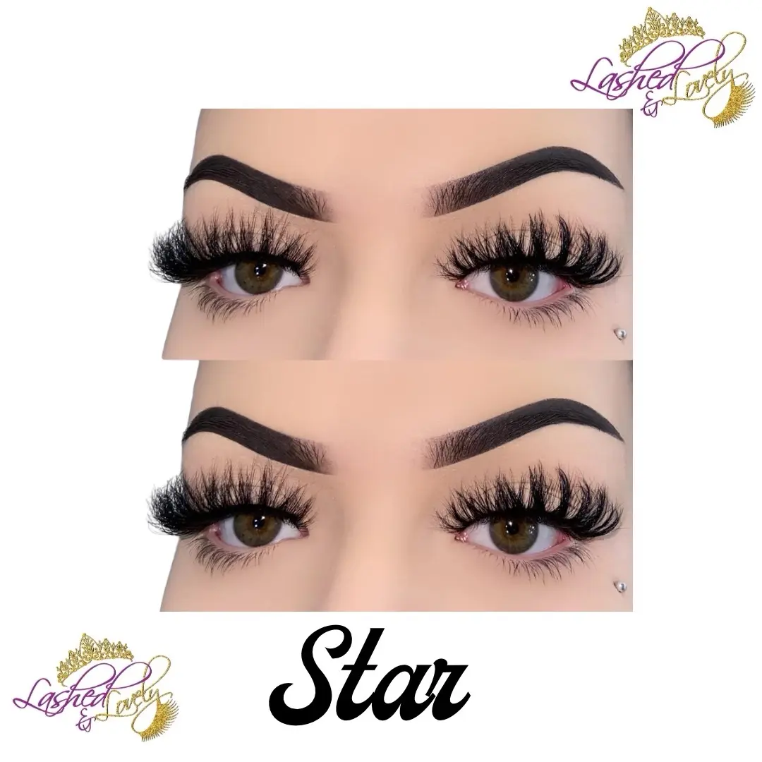 Star 20mm Strip Lashes Makeup Eyelashes Cosmetic Lash Extensions Eyelashes Extensions wispyhybridlashes