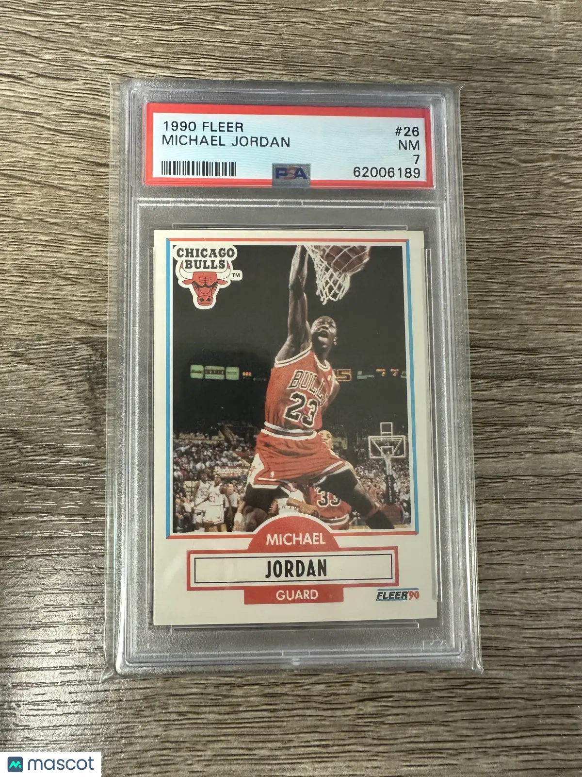 MICHAEL JORDAN PSA 7 1990-91 FLEER #26 BULLS -DJC