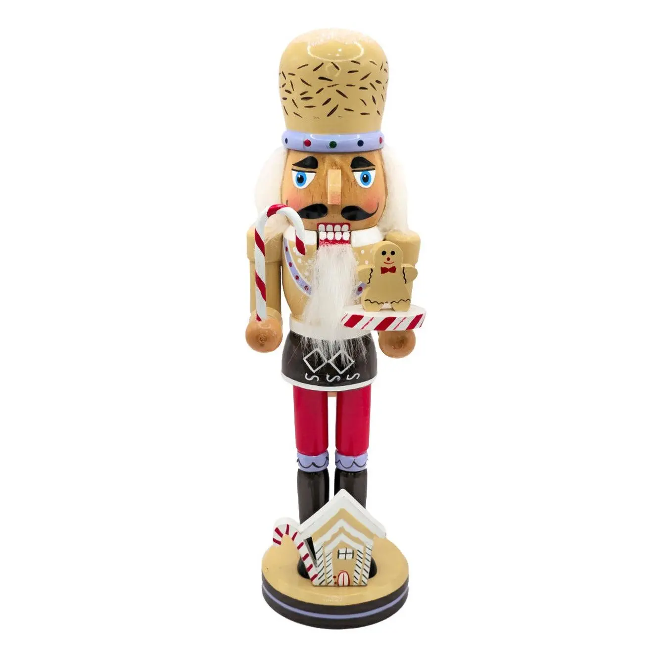 Candy Cane Wooden Nutcracker F07AM9-13-XC4617D