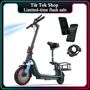 Electric Scooter with Seat: 350W Brushless Motor, Max Speed ​​19 MPH, 14–18 Mile Range, Smart App Control Support, One-Touch Locking, Max Load Capacity 265 lbs — An Electric Scooter Designed for Adults