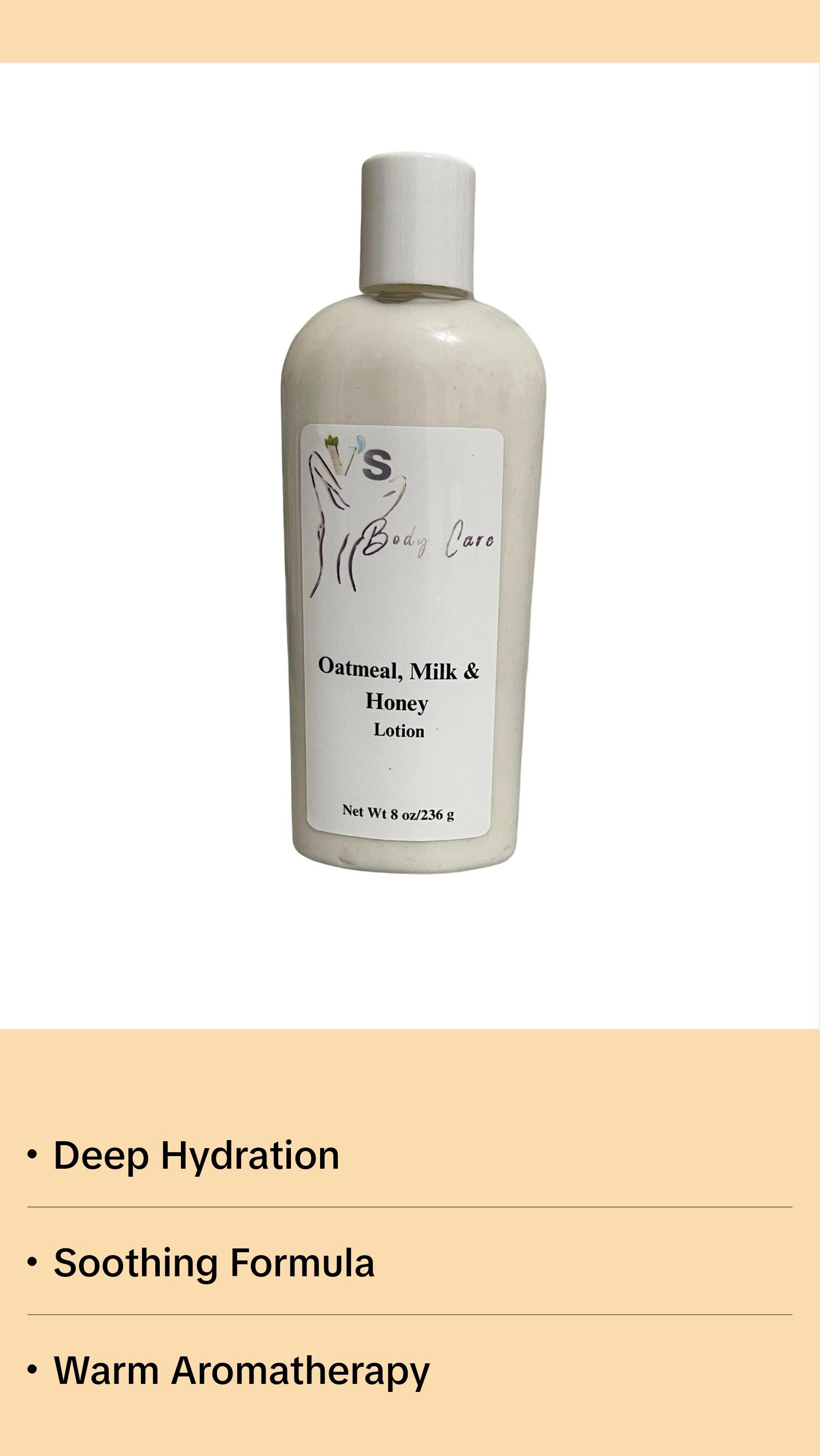Oatmeal Milk and Honey Lotion - Shea Butter and Cocoa Butter Moisturizer Body Care Comfort
