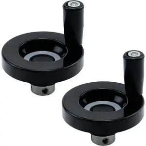 2pcs 63mm Revolving Handle Hand Wheel 8mm Hole Diameter for Milling Machine Lathe Lead Screw with Plastic Handle