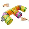 Collapsible H-Shape 4-Way Cat Tunnel Toy for Cats, Washable & Tear-Resistant Durable Indoor Play Tunnel with Interactive Play Balls