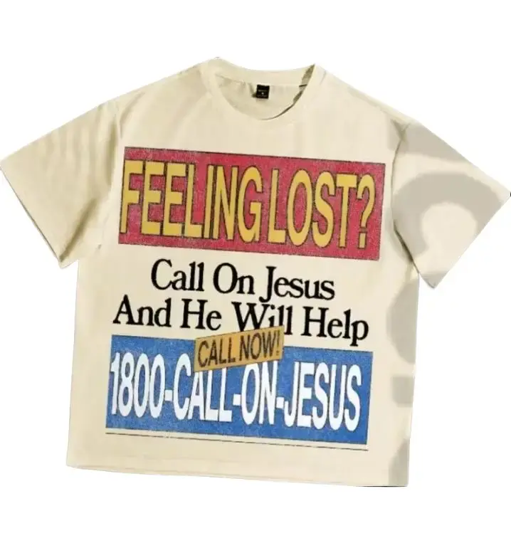 Funny 1-800-Call-On-Jesus T-Shirt, Feeling Lost Christian Graphic Shirt, Humorous Religious Meme Tee, Faith Devotional Top, Crew Neck, Short Sleeve, Cotton, Trending Tee, Men And Womenswear Top