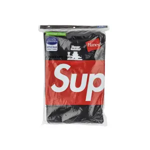 Supreme Unisex Hanes Tagless Tees (3 Pack) Black, from StockX