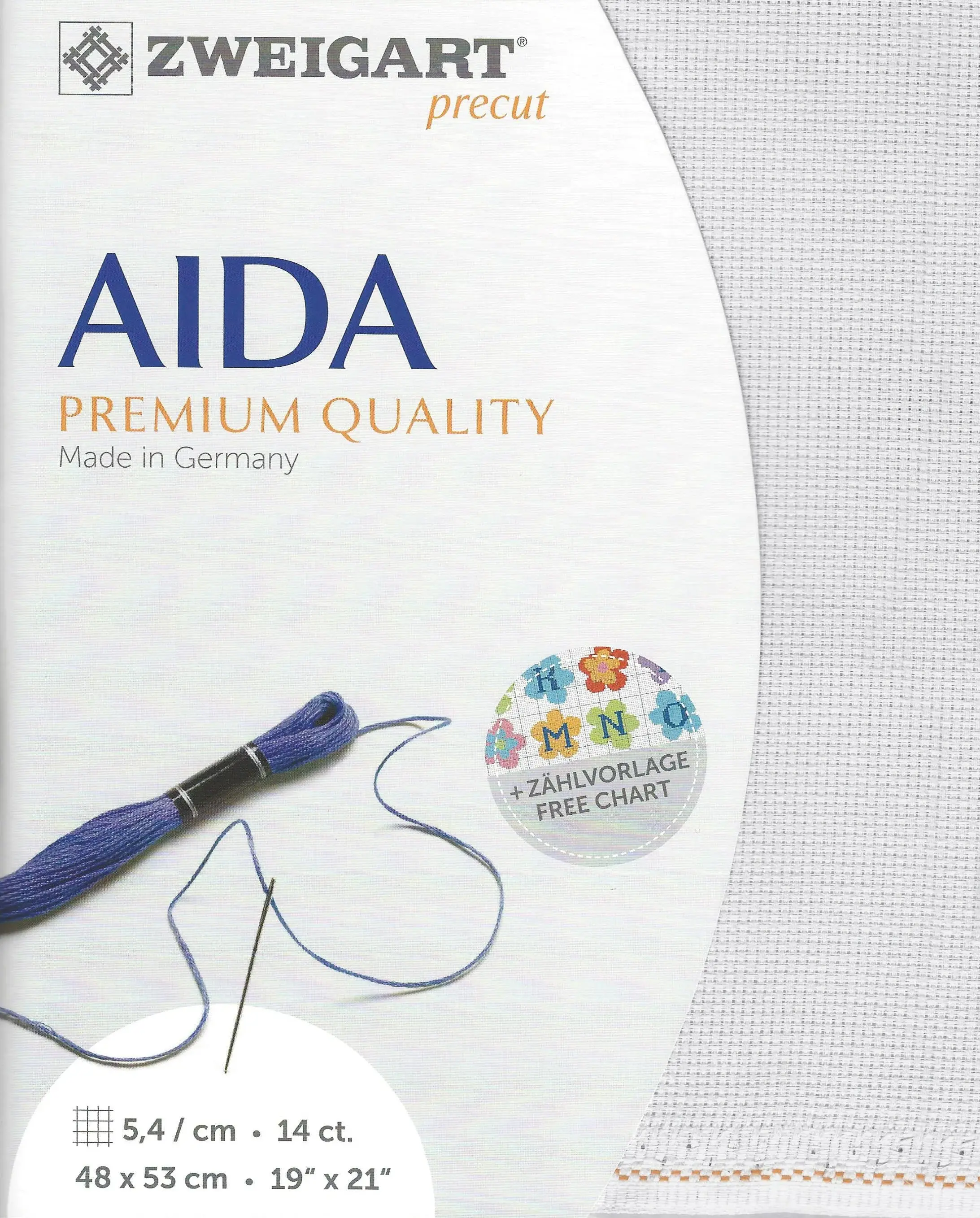 14-Count Silvery Moon Precut Stern-Aida Cross Stitch Fabric by Zweigart 3706/7011