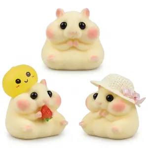Letssquishy Handmade Taba Squishy Hamster & Dumping Toy, Cute Squishy Hamster Fidget Toy, Realistic Hamster Toy, Soft Silicone Mochi Furry Toy, Stress Relief Gift for Adults & Kids, Sensory Anxiety Plushie & Dumpling
