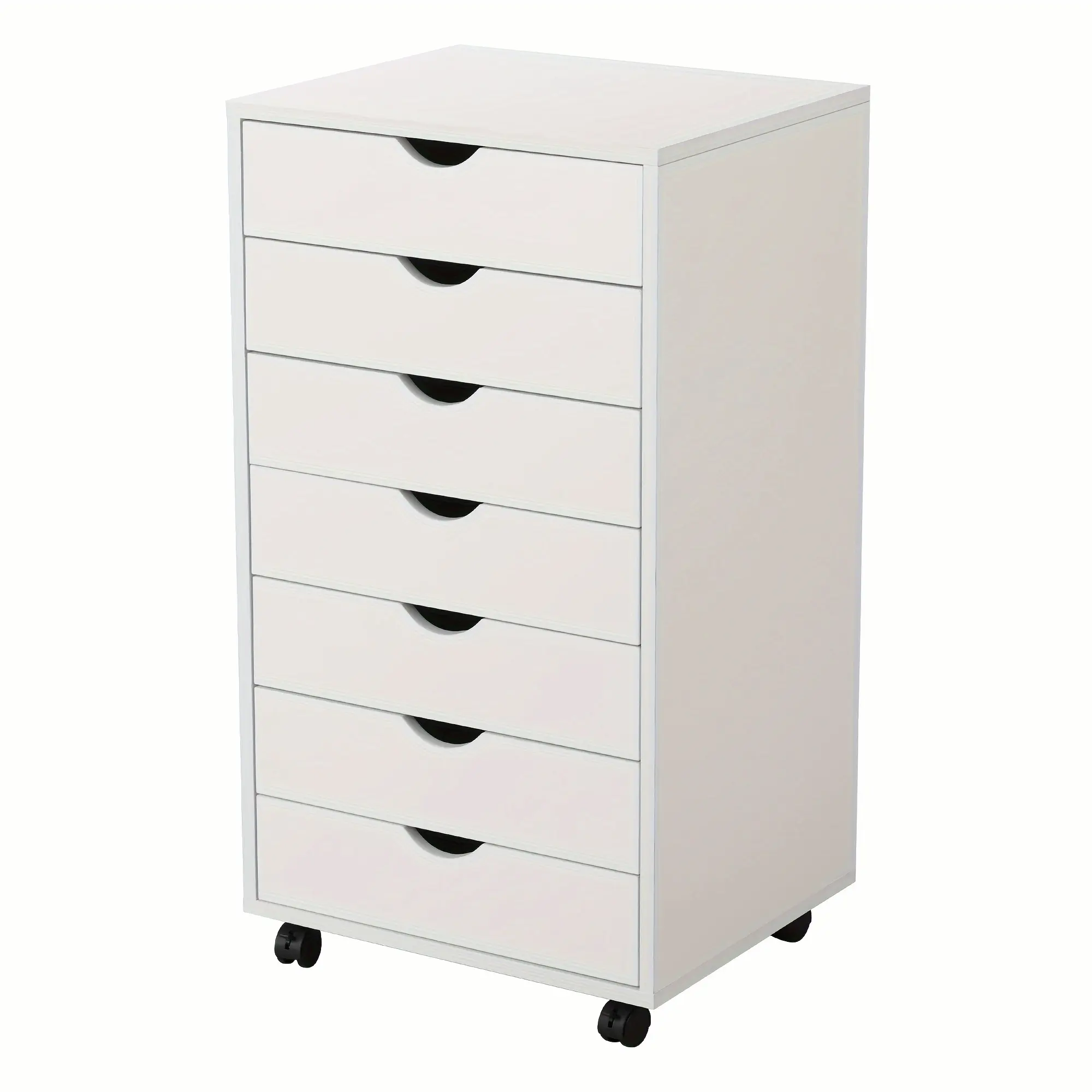 7-Drawer Chest, Mobile Storage Cabinet | Rolling Wood Dresser & File Organizer with Wheels Under Desk, only for Office