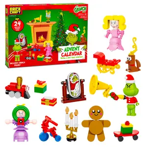 Brickcraft The Grinch Advent Calendar Building Set, 277-Piece Christmas Countdown with 24 Builds for Fans & Collectors 8+