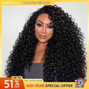 [NEW]CurlyMe 3 In 1 Half Wig Indian Curly Glueless Install Half Wig Thick & Bouncy Seamless Flip Over Wig with Defined Curls & Drawtring Beginner Friendly #summerwins #DealsForYouDays