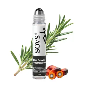 Rosemary Hair Growth Serum Roll On 25 ml – 3% Rosemary, 3% Redensy, 2% Anagain , Scalp Serum, Boosts Oxygen Flow, Reduces Hair Fall , Women & Men