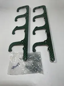 Custom Green Carbon Fiber Hydro Dipped LS Coil Brackets Fit LSX Swap Truck 5.3L LS1 LS3 LS2 LO4 LO9 LS6 L92 L99 L33 LR4