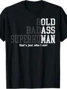 American Vintage Distressed T-Shirt, Bold Confidence Slogan, Trendy Loose Fit Short Sleeve, Casual Fashion for Men and Women