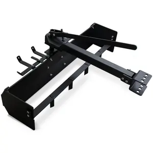 Durable Heavy-Duty Steel Box Scraper Attachment- Ideal - Durable Powder-Coated Finish - Includes Box Blade Hitch  for Lawn Tractor, ATV & UTV, 42" Tow Behind  for Grading, Landscaping, and Agriculture
