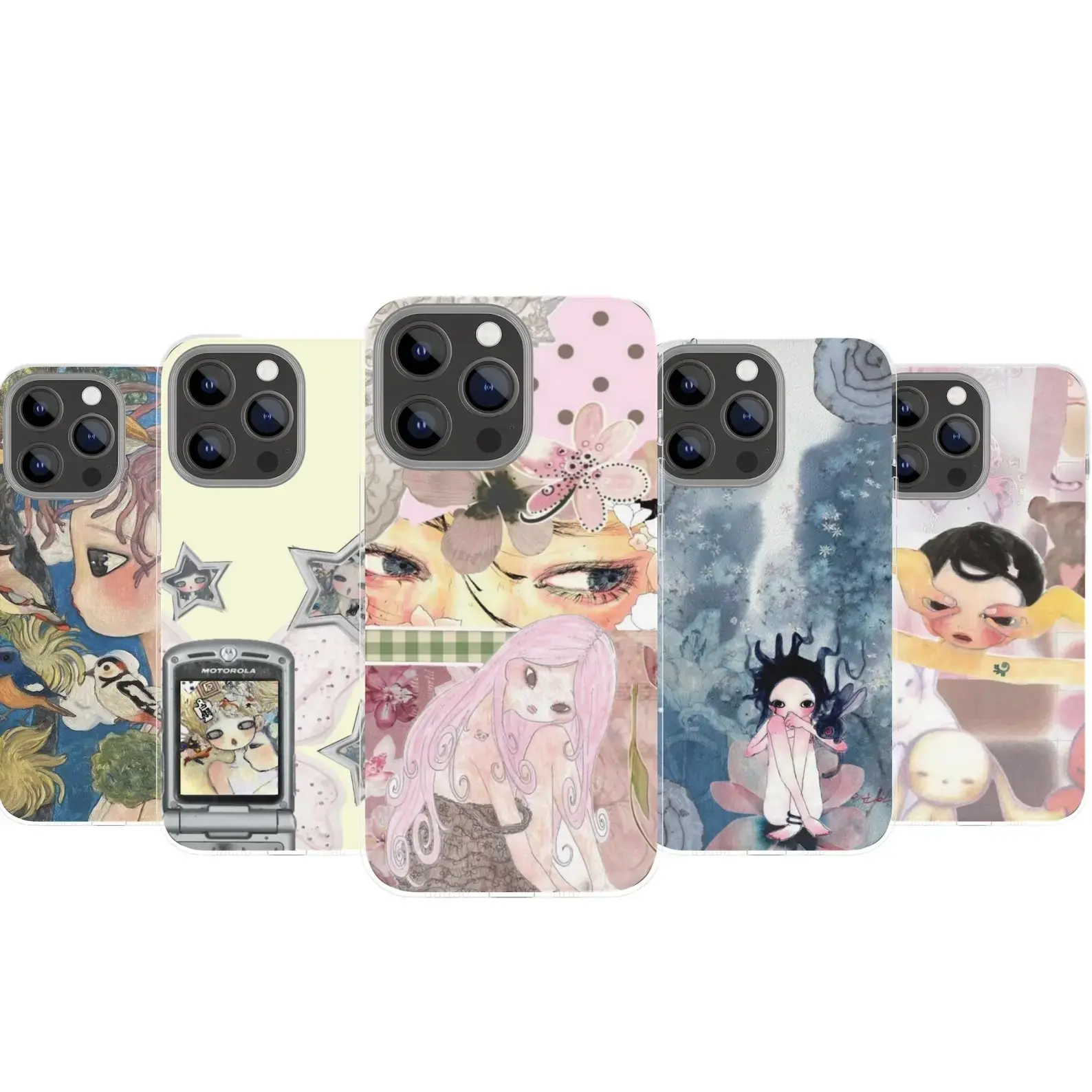 Ayaya Takano-Style Phone Case: Japanese Pop Art Protective Cover Y1601 | Phone Case Compatible with iPhone 17 16 15 14 13 12 11 pro pro max & Samsung S26 S25 S24 S23 S22 Durable Protection Dual Layer Design Glossy