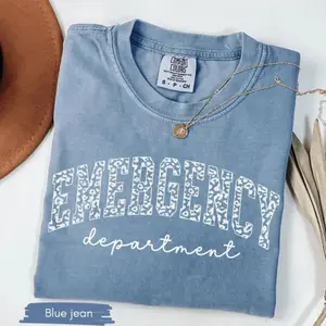 Comfort Colors Leopard ER Nurse Shirt, Emergency Department Shirt Emergency Nurse Gift ER Shirt Gift for ER Nurse Emergency Room Nurse Tee