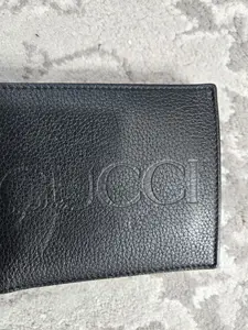 Pre-owned GUCCI leather Small Leather Goods preowned men's wallet
