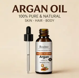 Organic Moroccan Argan Essential Oil, Multi Purpose for Hair Growth, Skin Hydration, Cuticle Care & Aromatherapy Massage, 100% Natural Cold Pressed, Paraben Free, for All Skin & Hair Types