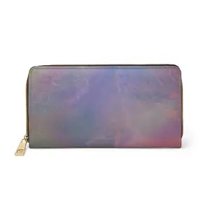 Iridescent Zipper Wallet | Durable PU Leather | Vibrant Design