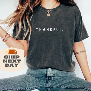 Thankful Shirt, Thanksgiving Tee, Cute Fall Crewneck, Fall Shirt, Religious Gift Idea, Retro Fall Season