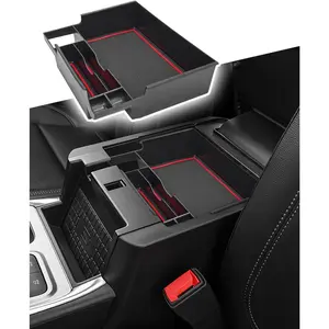 Plastic Center Console Organizer Divider Tray for Ford Explorer 2020-2025 (Base, XLT, ST-Line, Limited, Timberline, ST, King Ranch Platinum) - Compatible Model Armrest Storage Insert, Easy to Tidy